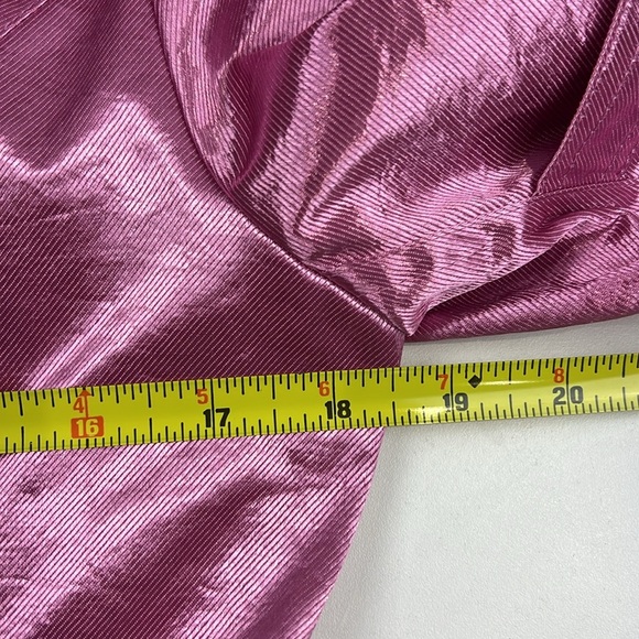 ***SOLD****Gilani Women's Metallic  Pink ¾ Sleeve Blazer - Picture 7 of 10